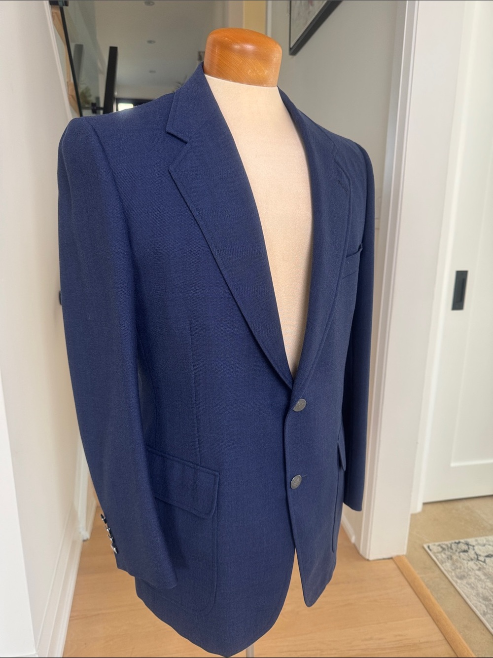 Harry Rosen Samuelsohn Navy Wool Blend Blazer 40R - Picture 2 of 11